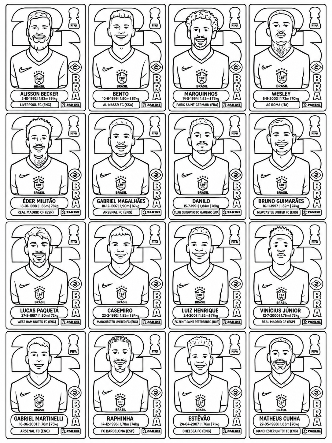 Brazil coloring page 1