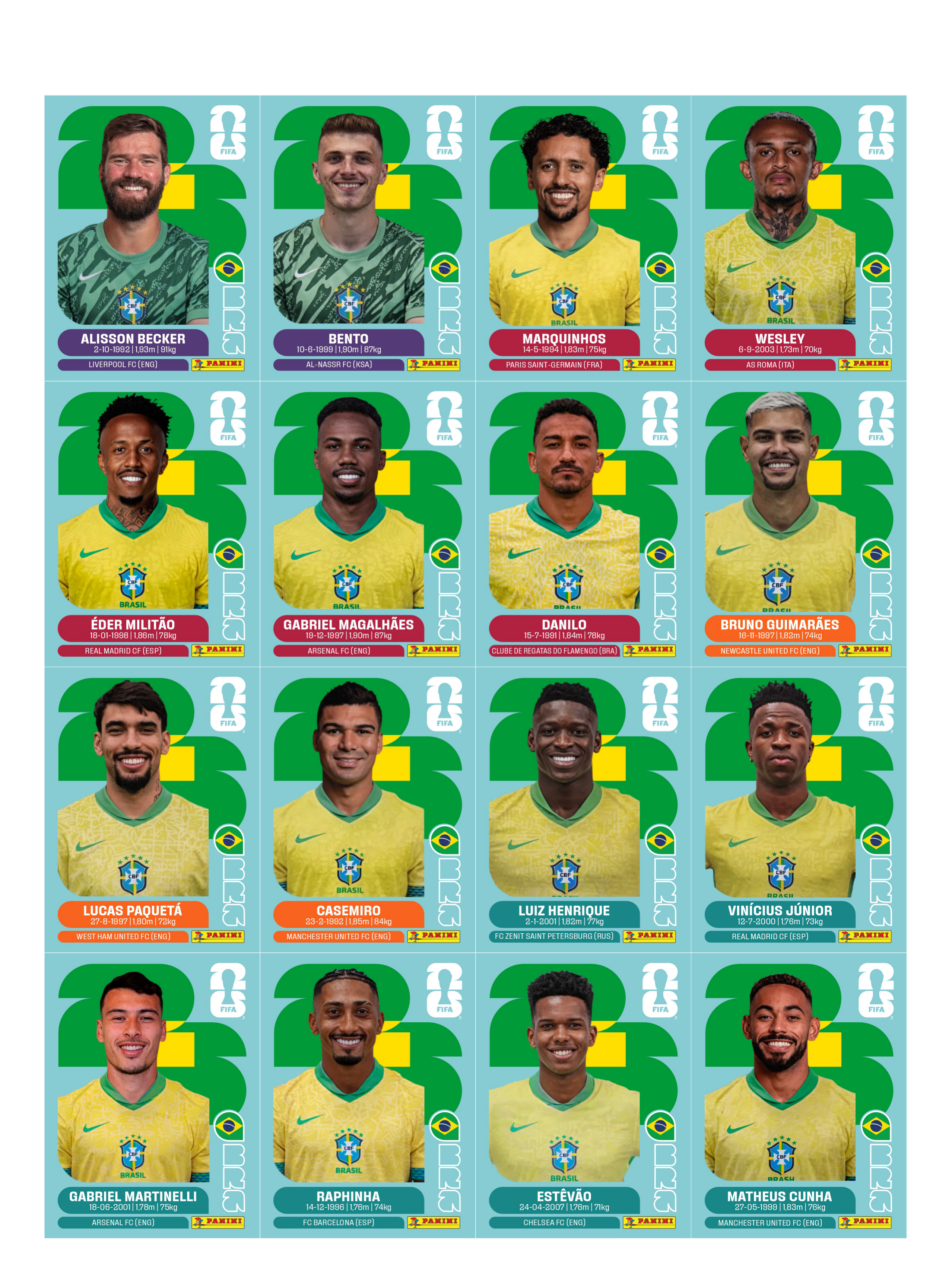 Brazil sticker page