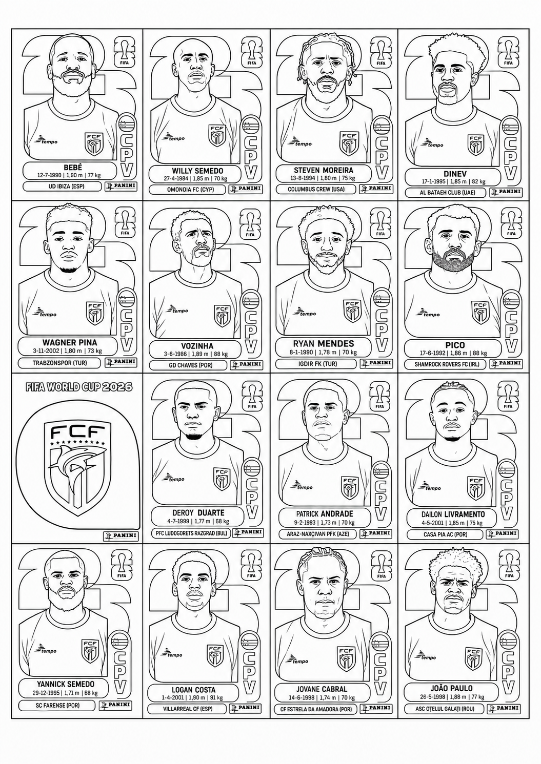 Cabo Verde coloring page 1
