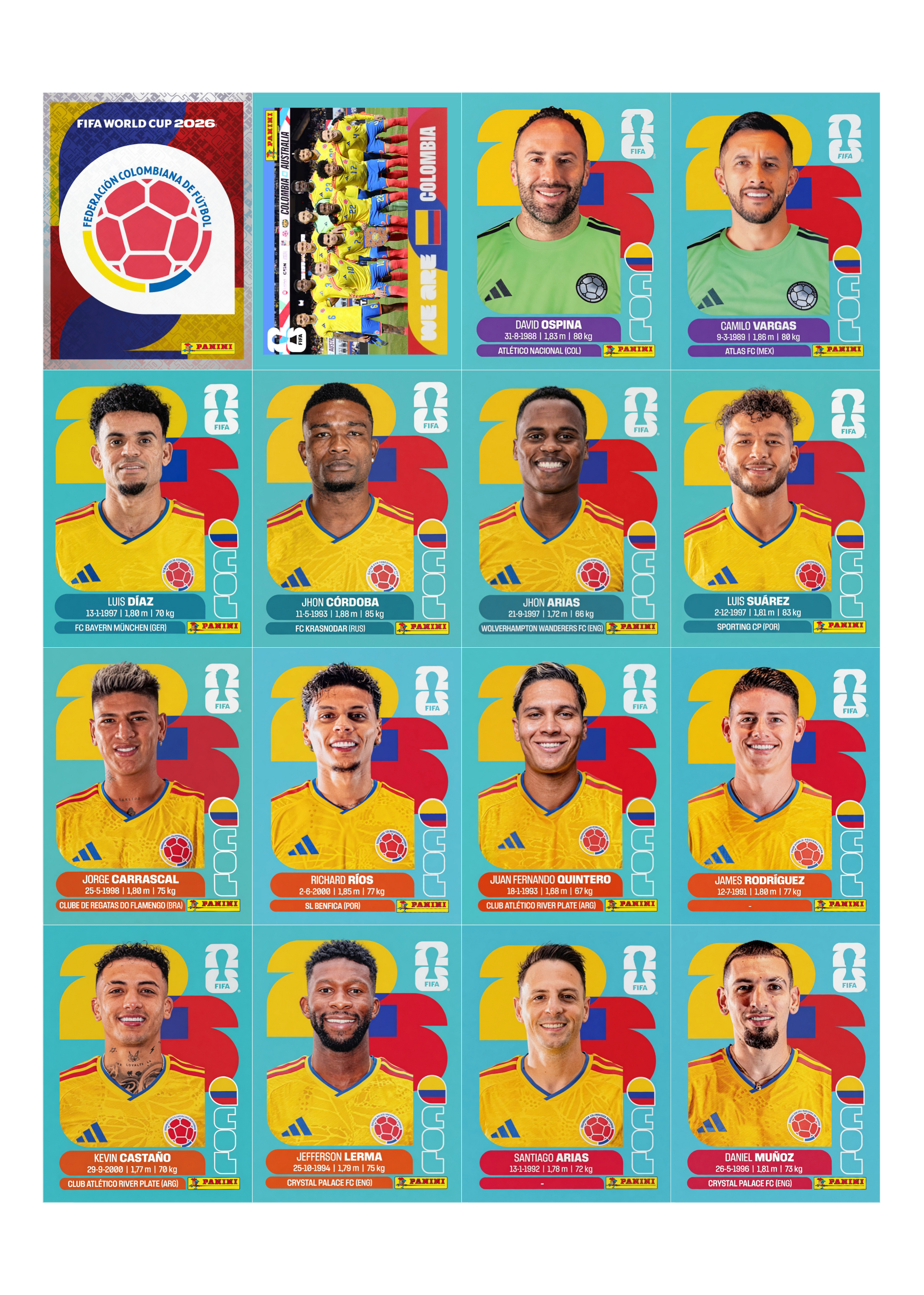 Colombia sticker page