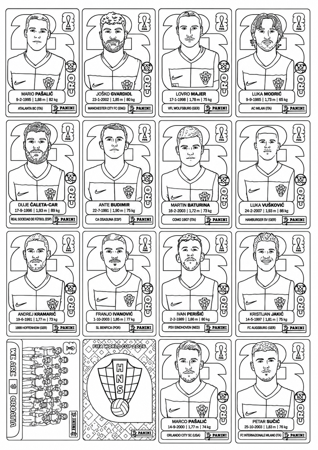 Croatia coloring page 1