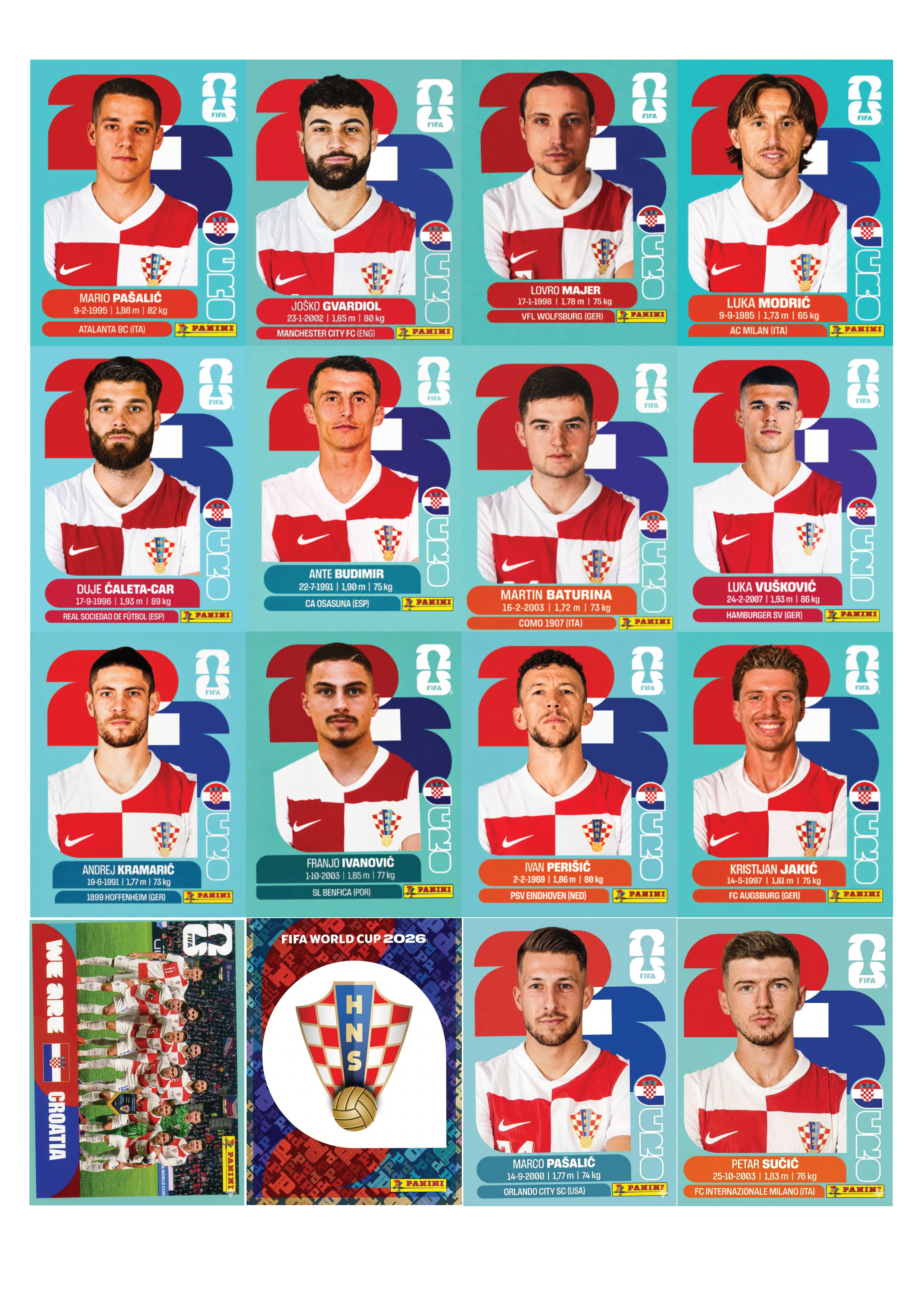 Croatia sticker page