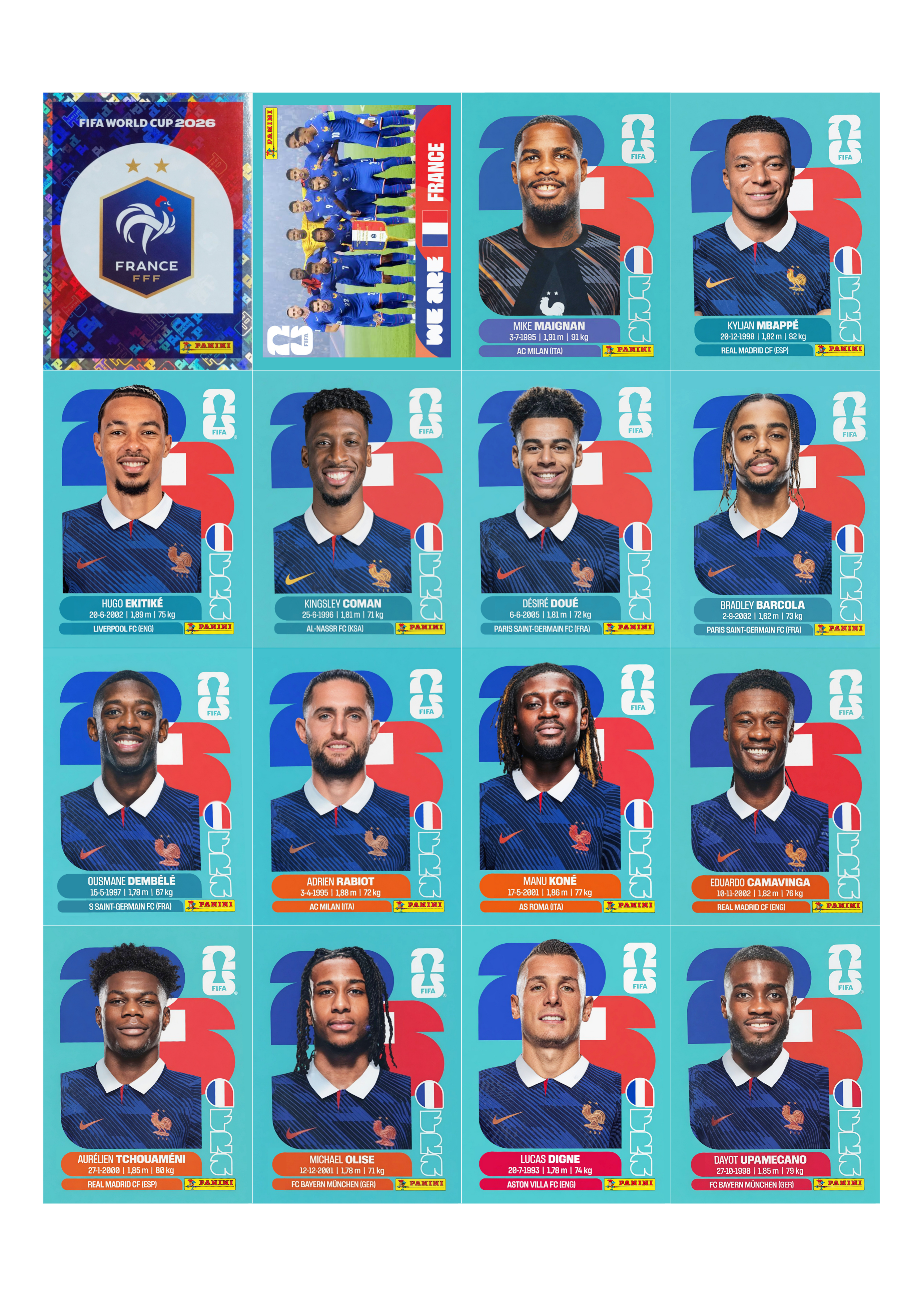 France sticker page