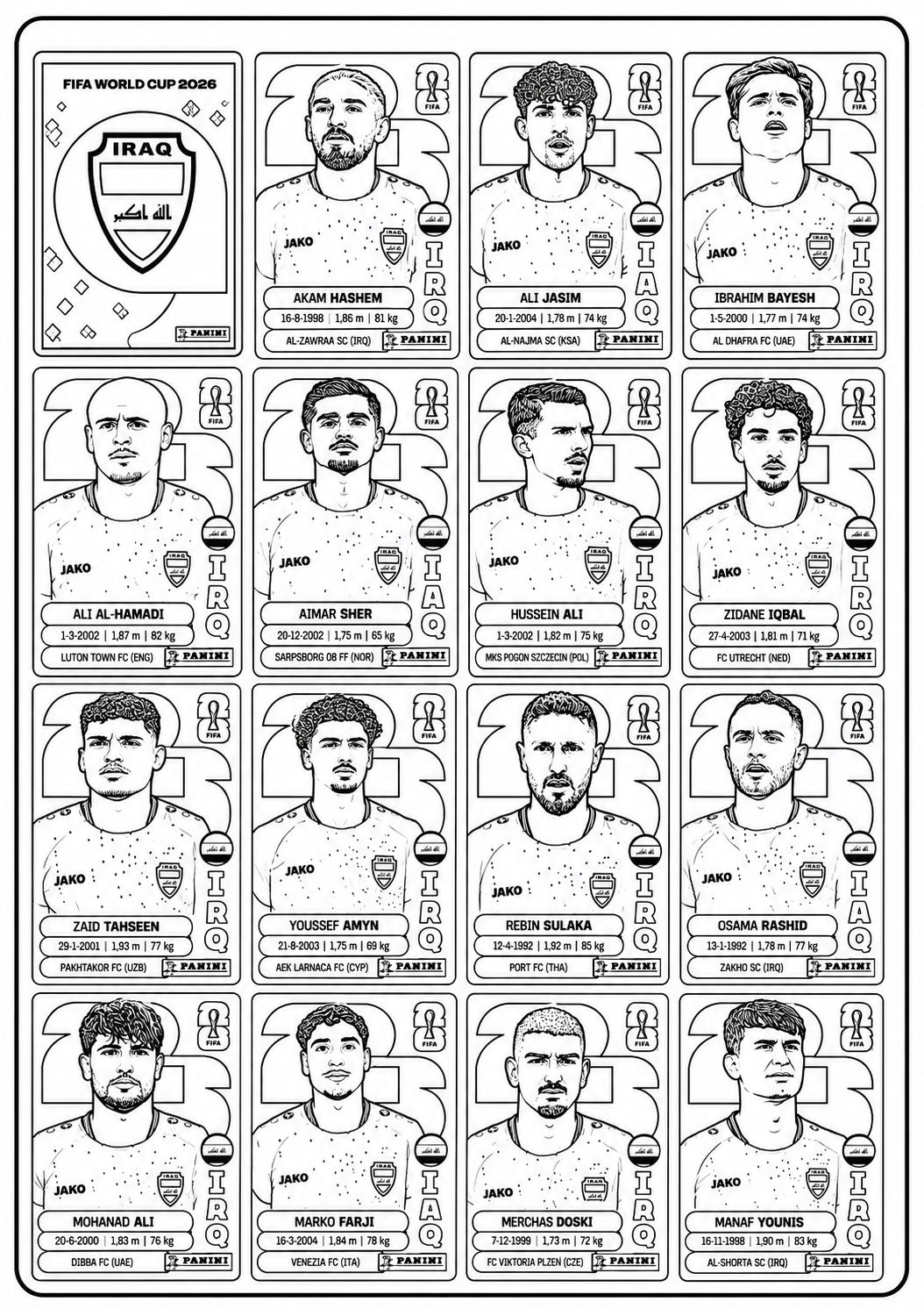 Iraq coloring page 1