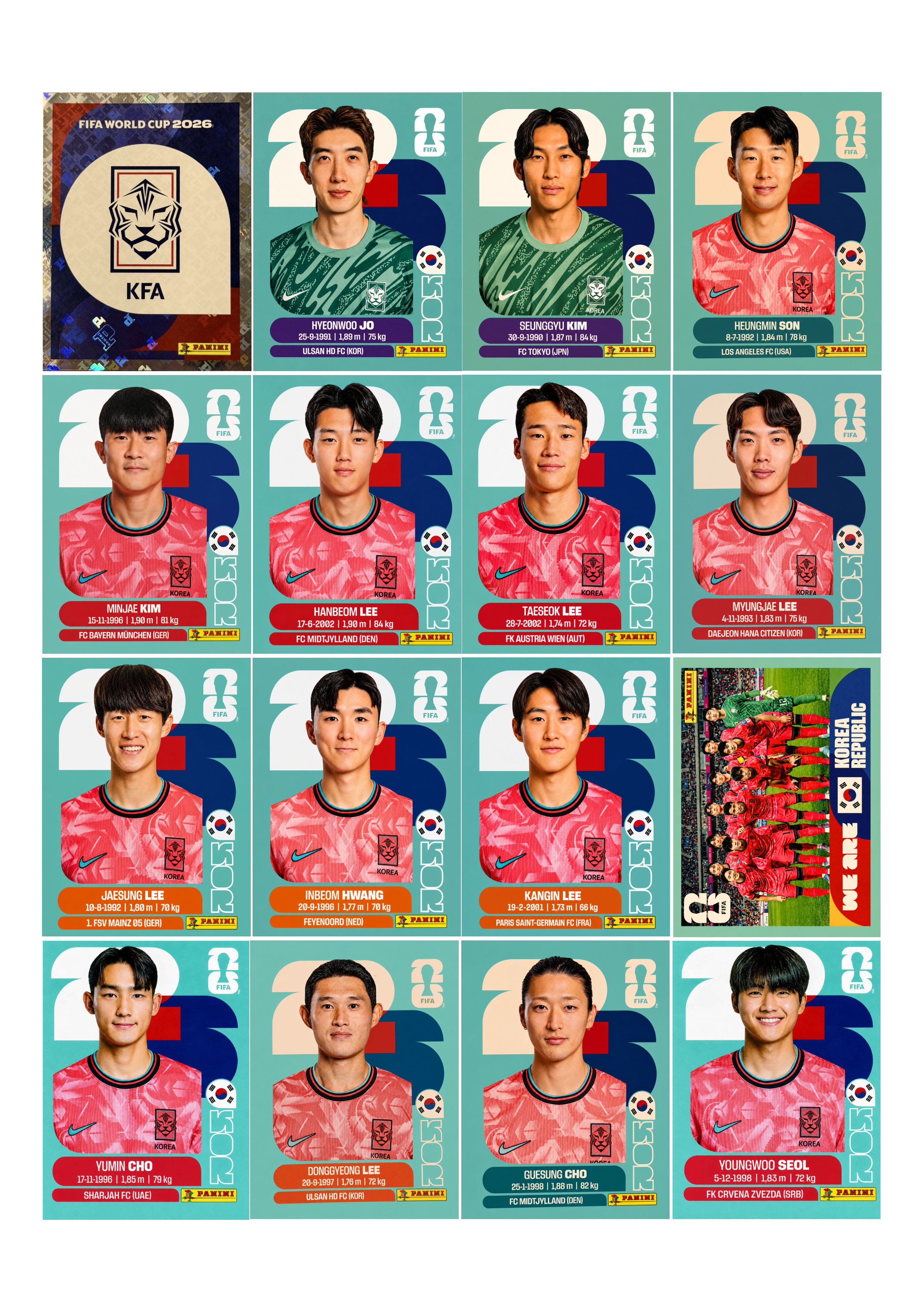Korea Republic sticker page