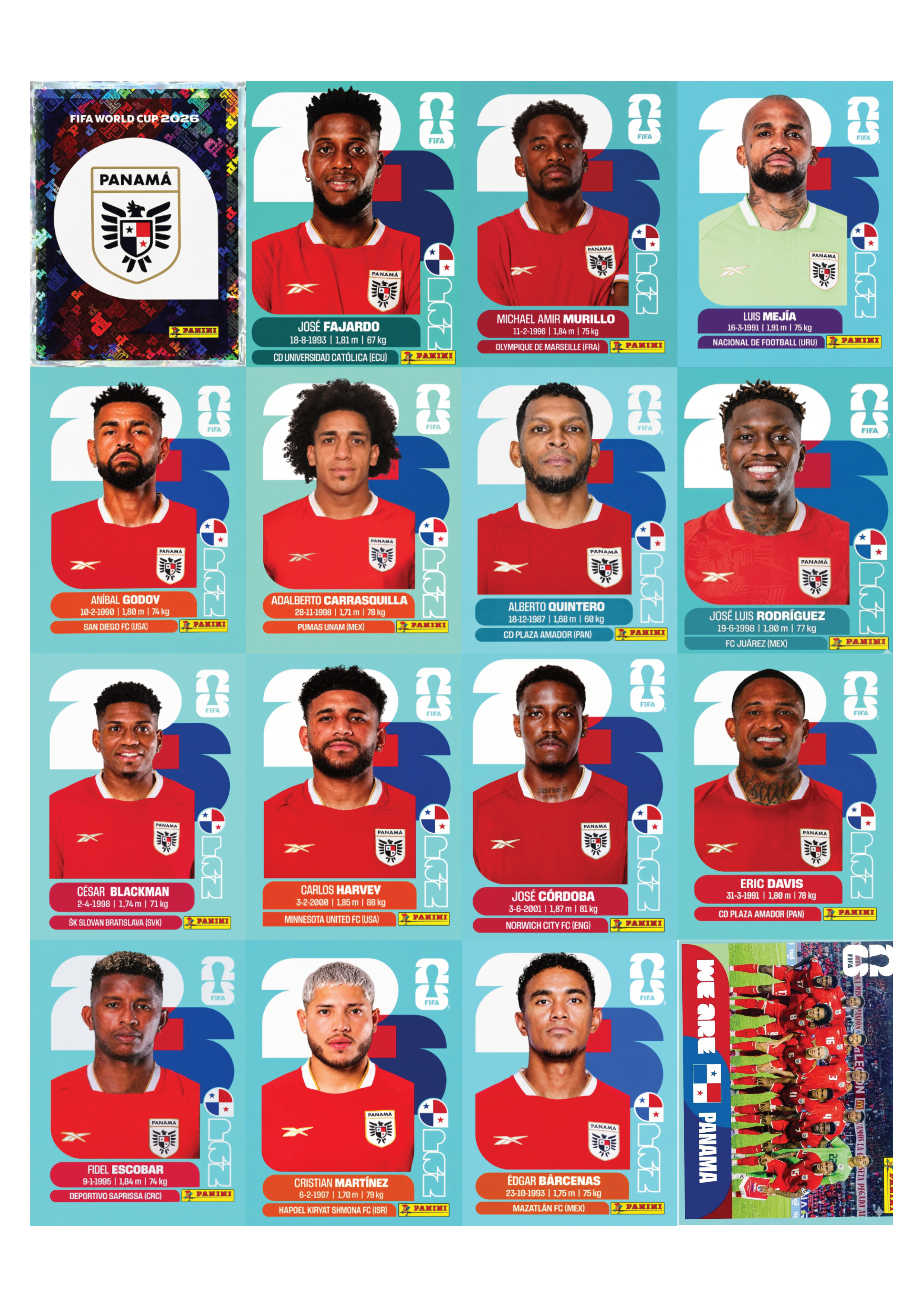Panama sticker page