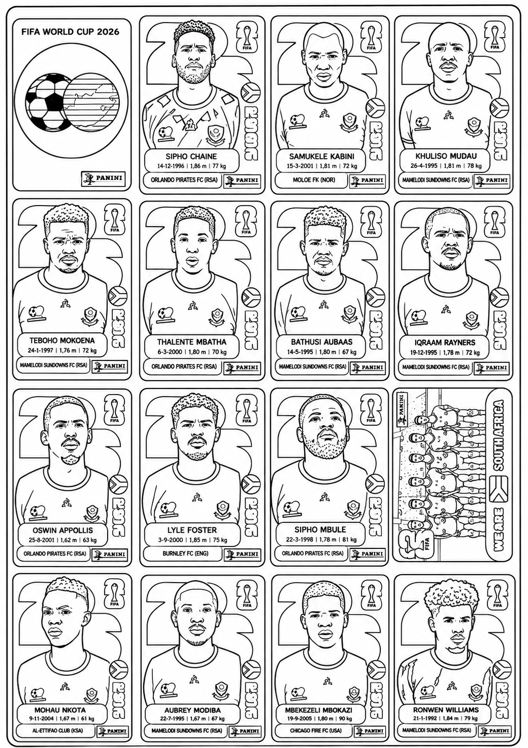 South Africa coloring page 1