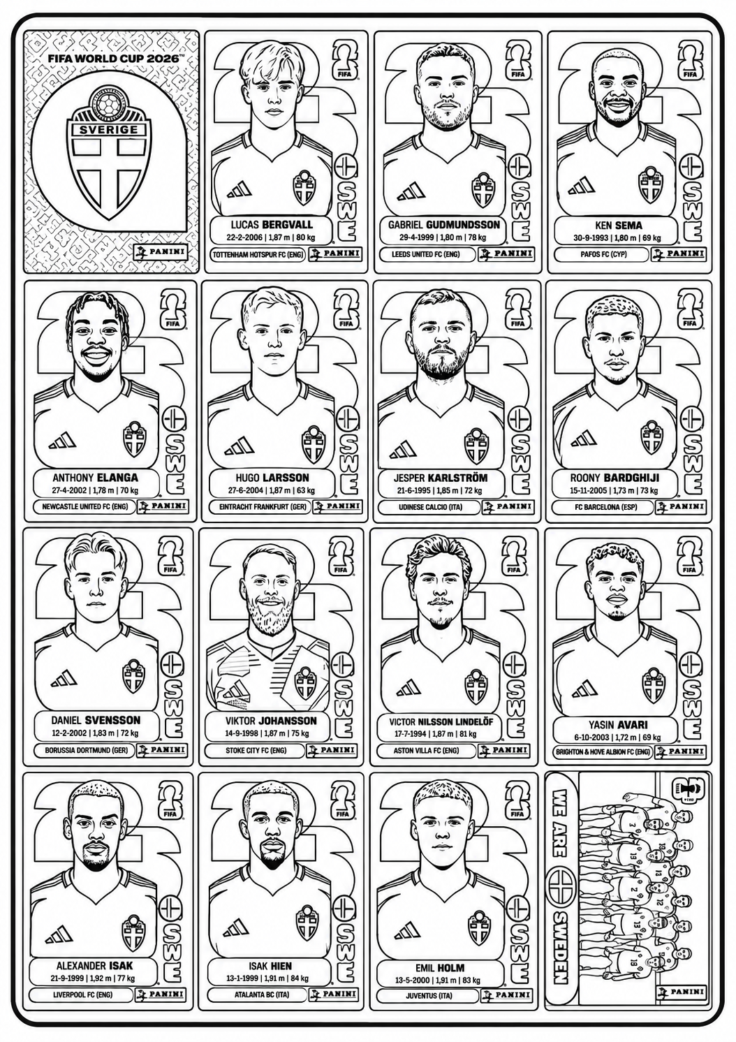 Sweden coloring page 1