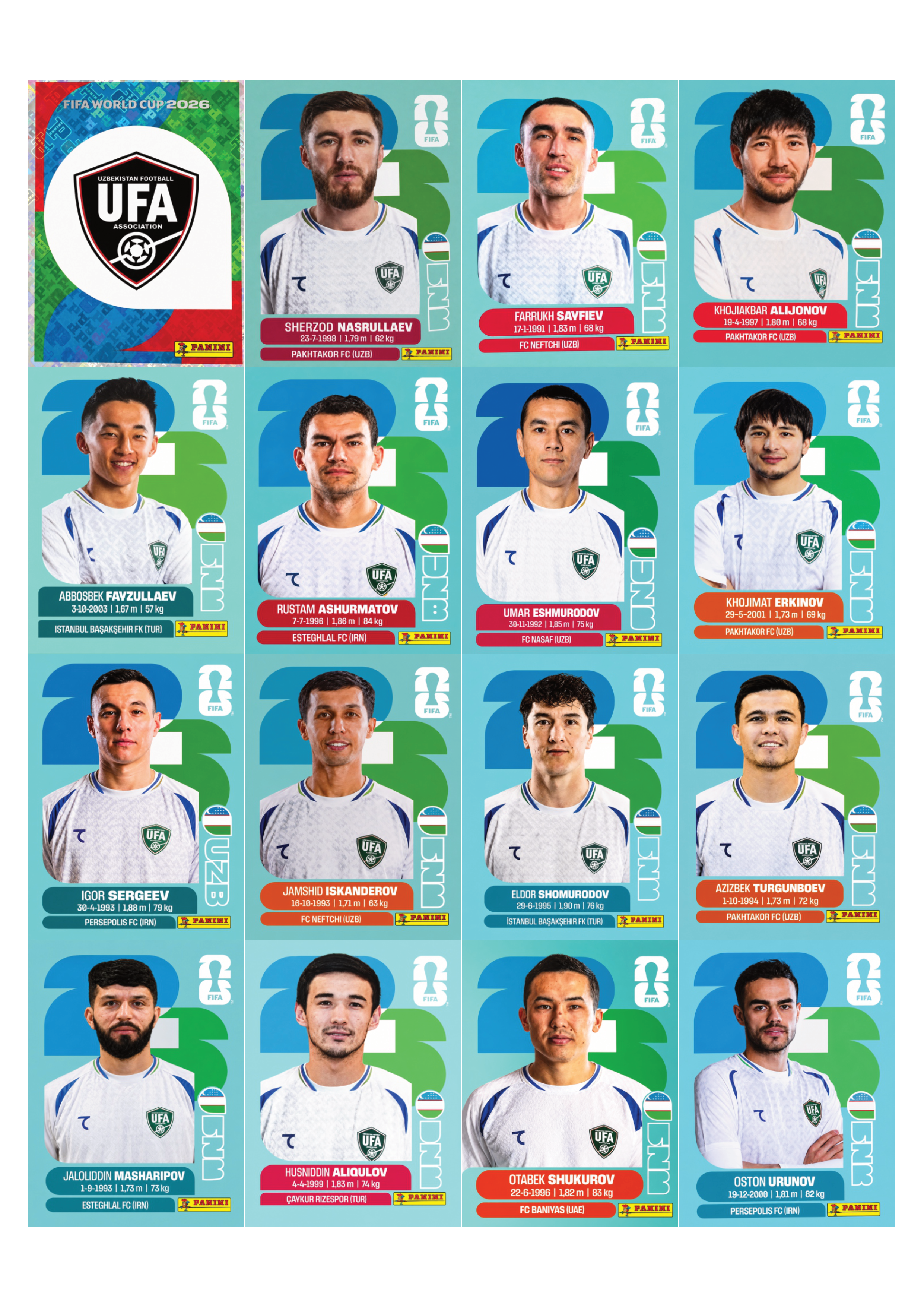 Uzbekistan sticker page