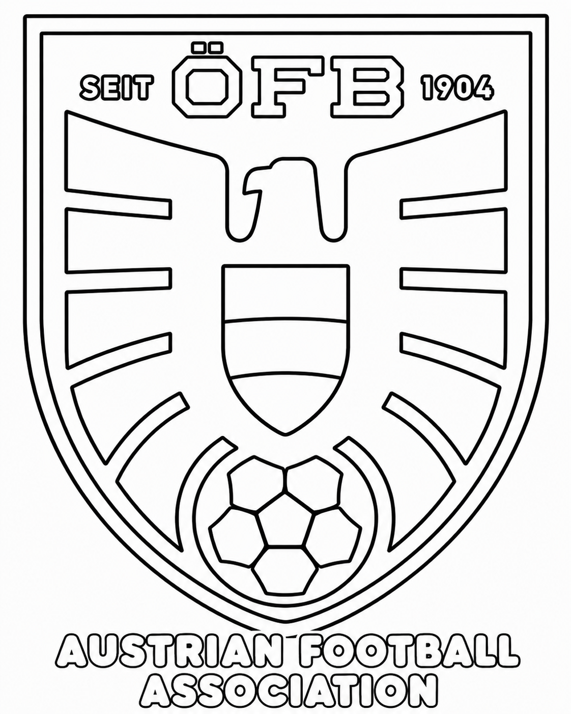 Austria crest coloring page