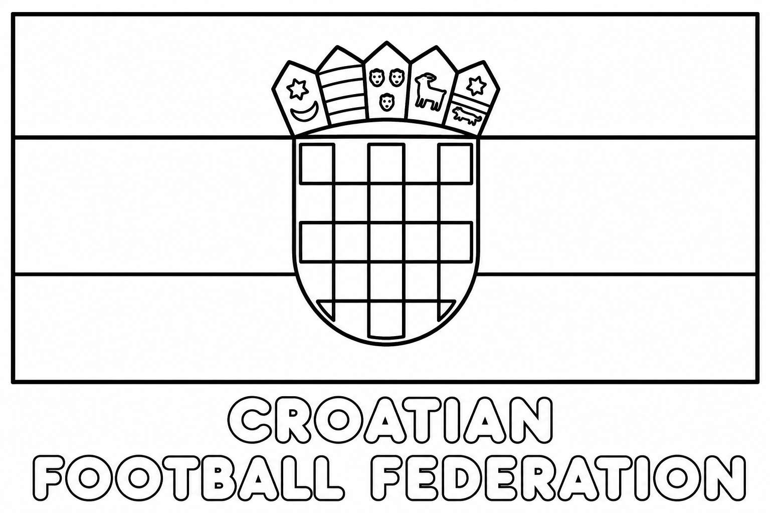 Croatia crest coloring page