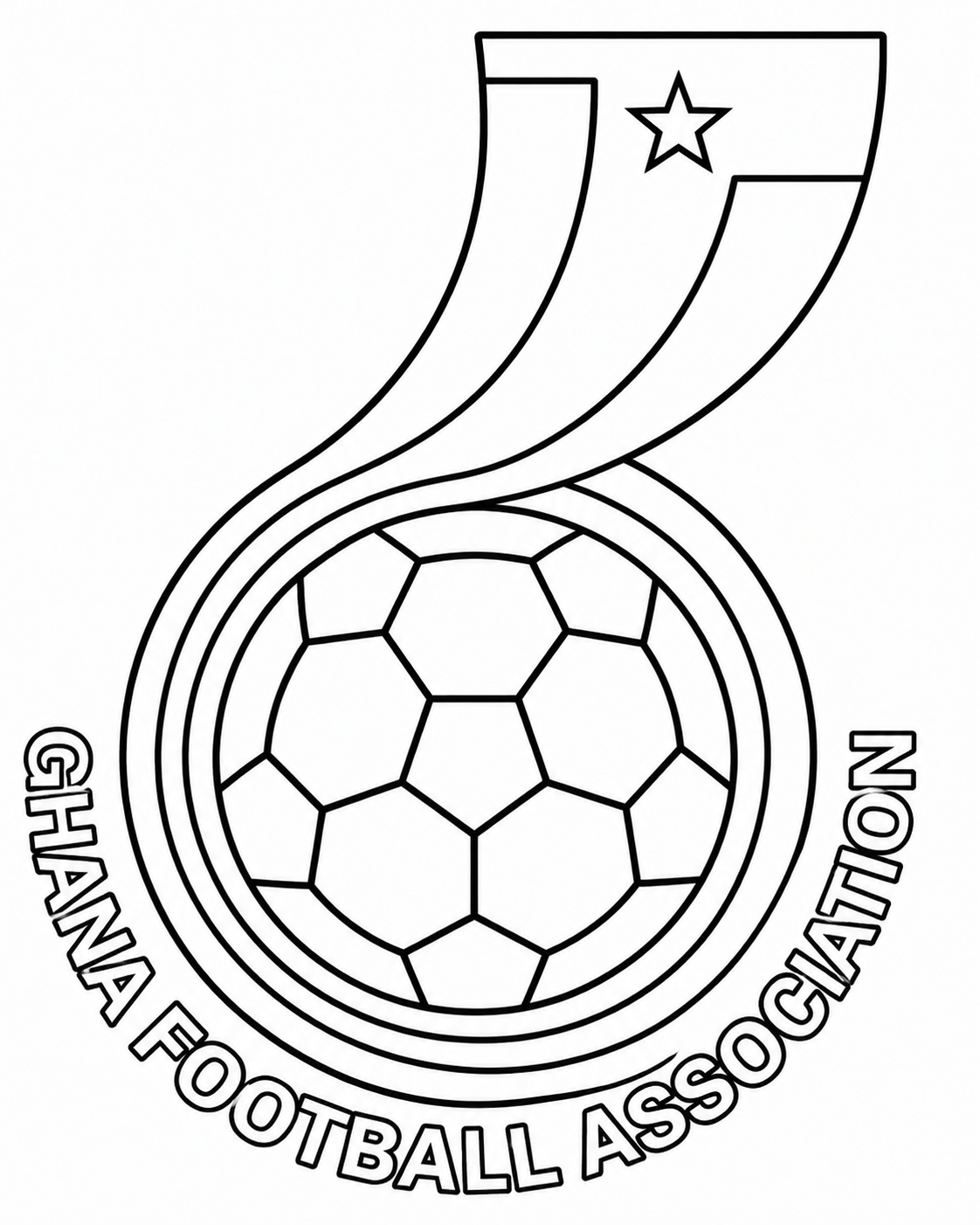 Ghana crest coloring page