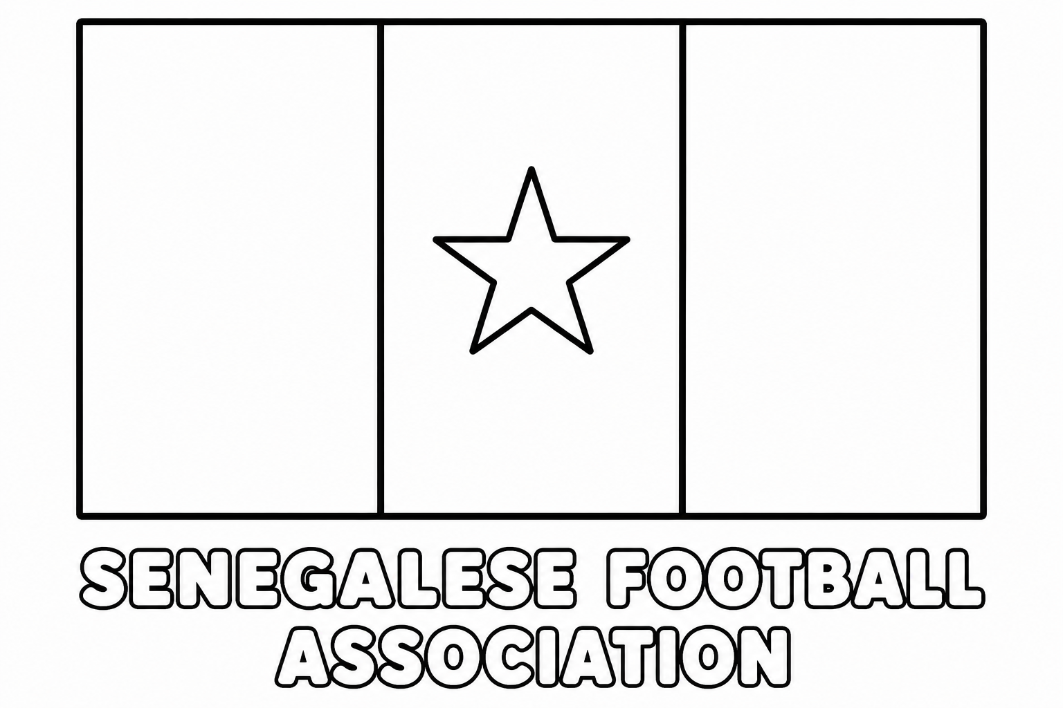 Senegal crest coloring page