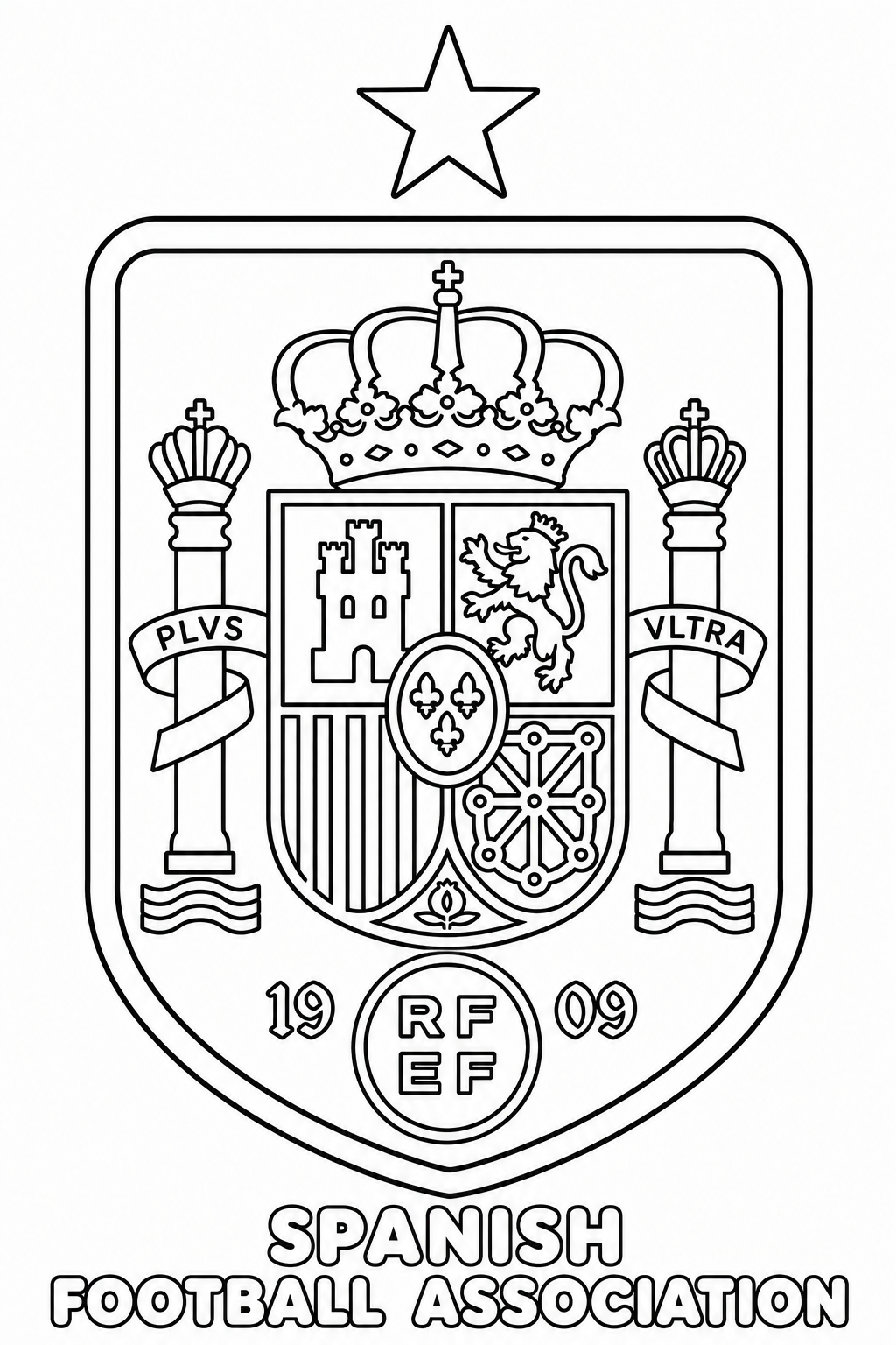 Spain crest coloring page