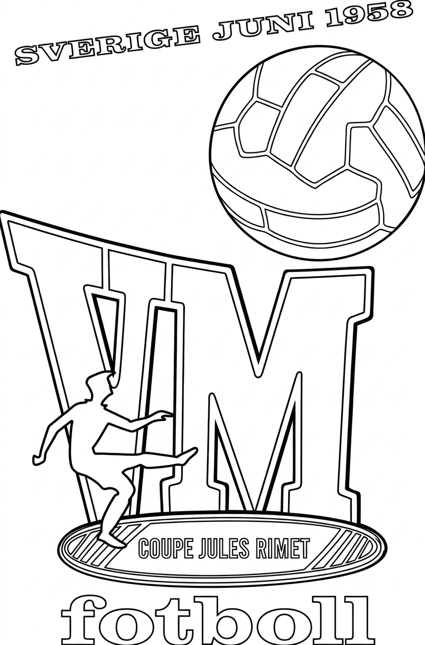FIFA World Cup 1958 Official Emblem coloring page