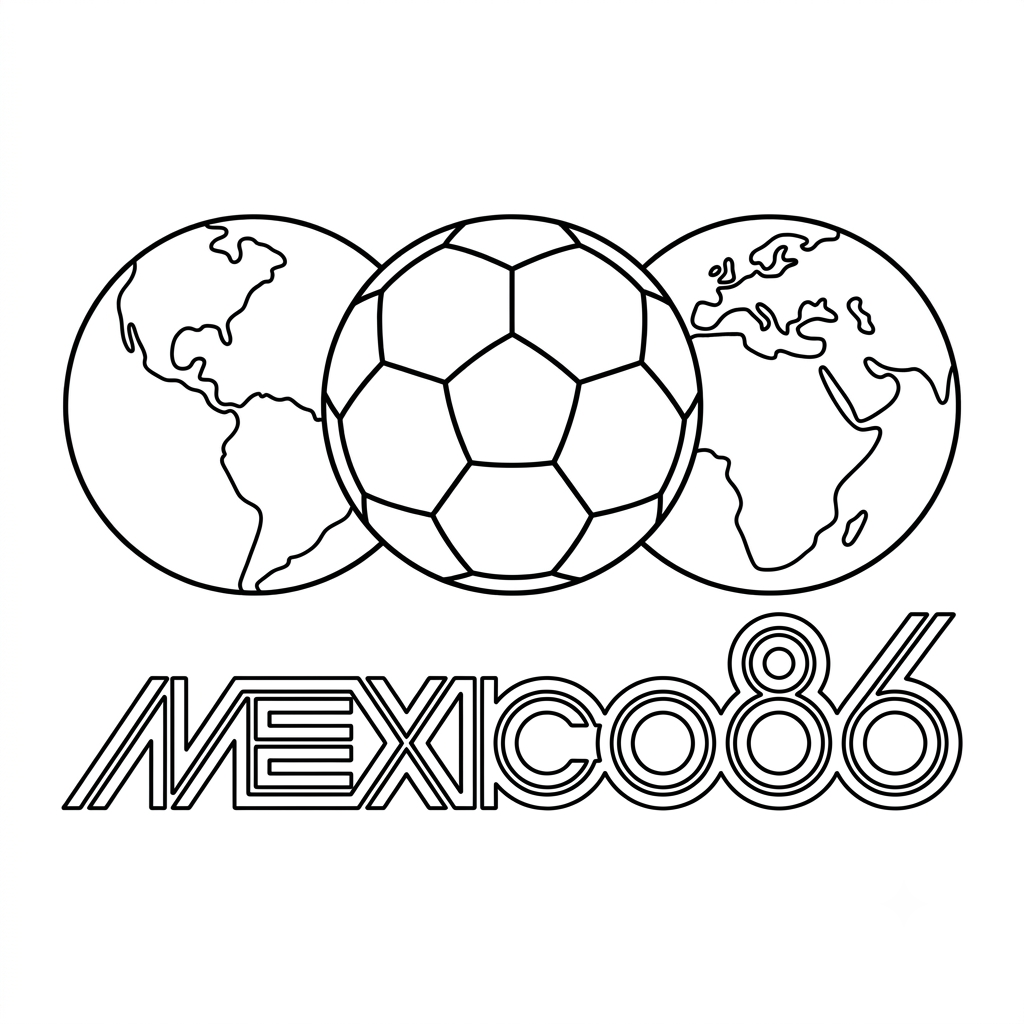 FIFA World Cup 1986 Official Emblem coloring page