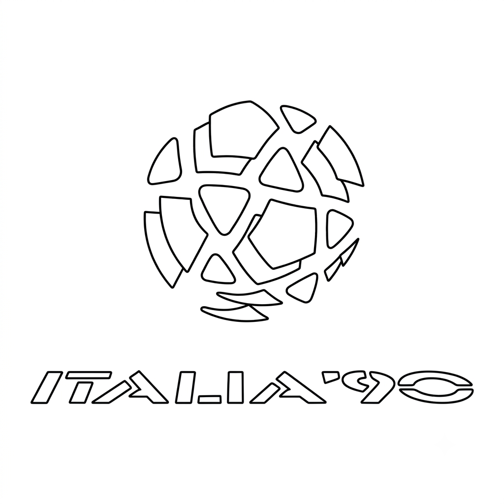 FIFA World Cup 1990 Official Emblem coloring page