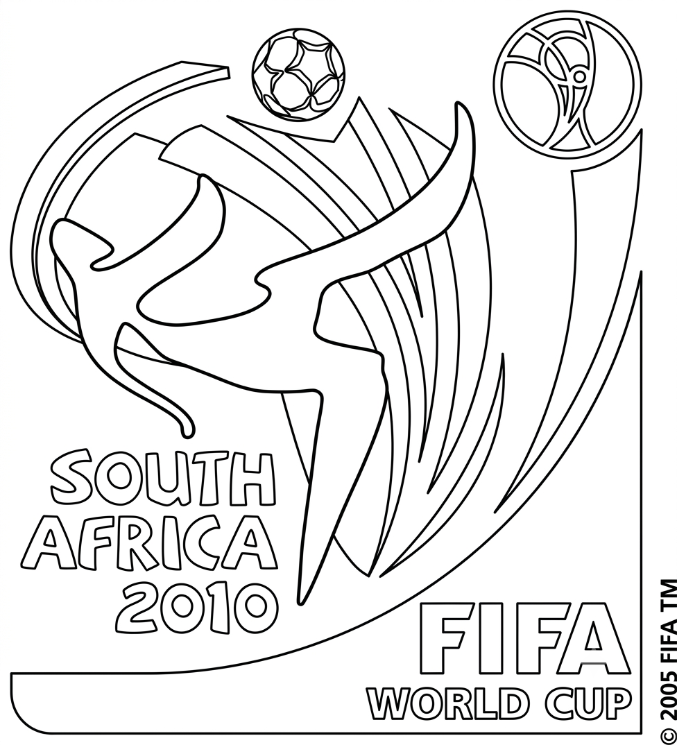 FIFA World Cup 2010 Official Emblem coloring page