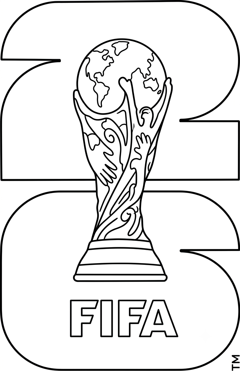 FIFA World Cup 2026 Official Emblem coloring page