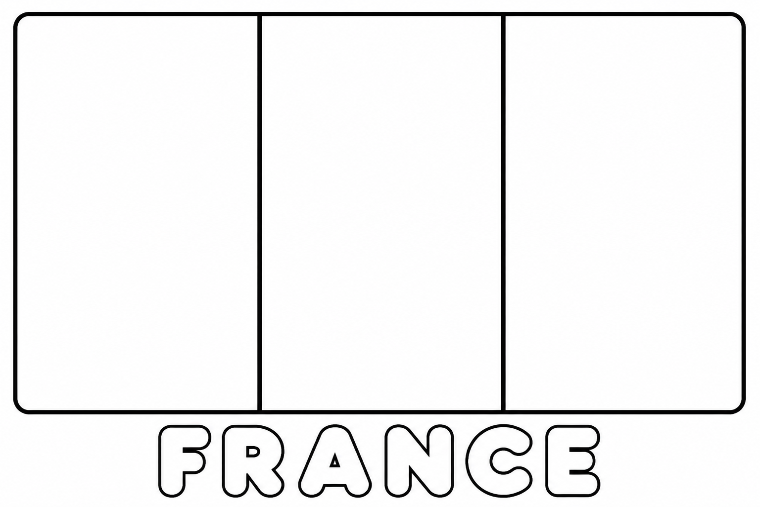 France flag coloring page
