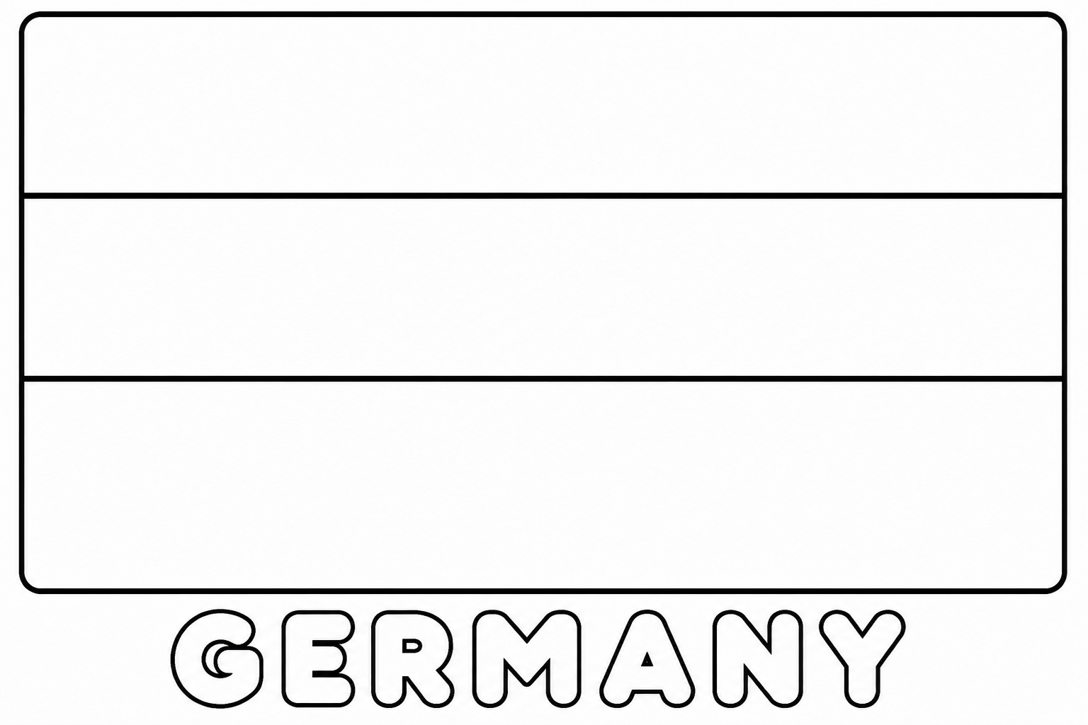 Germany flag coloring page