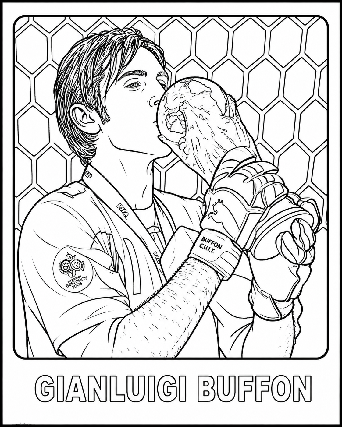 Gianluigi Buffon coloring page