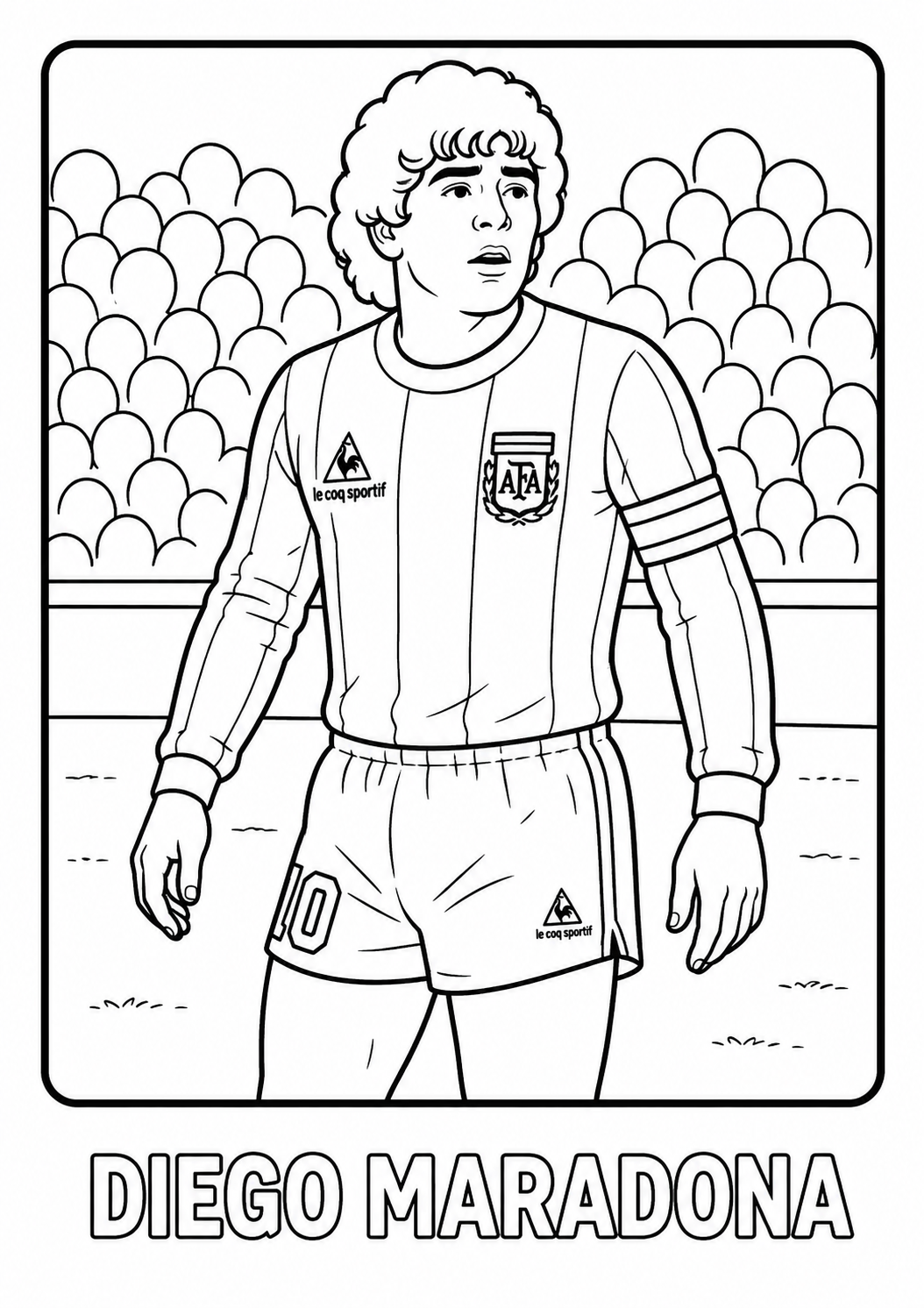 Diego Maradona coloring page