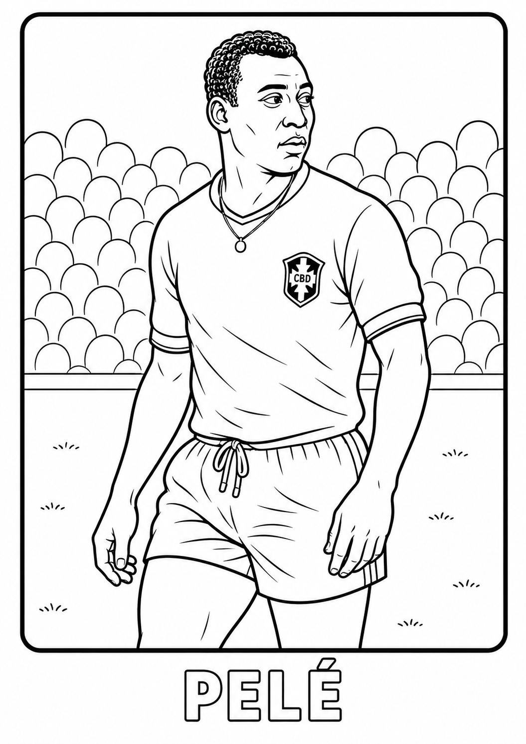 Pelé coloring page