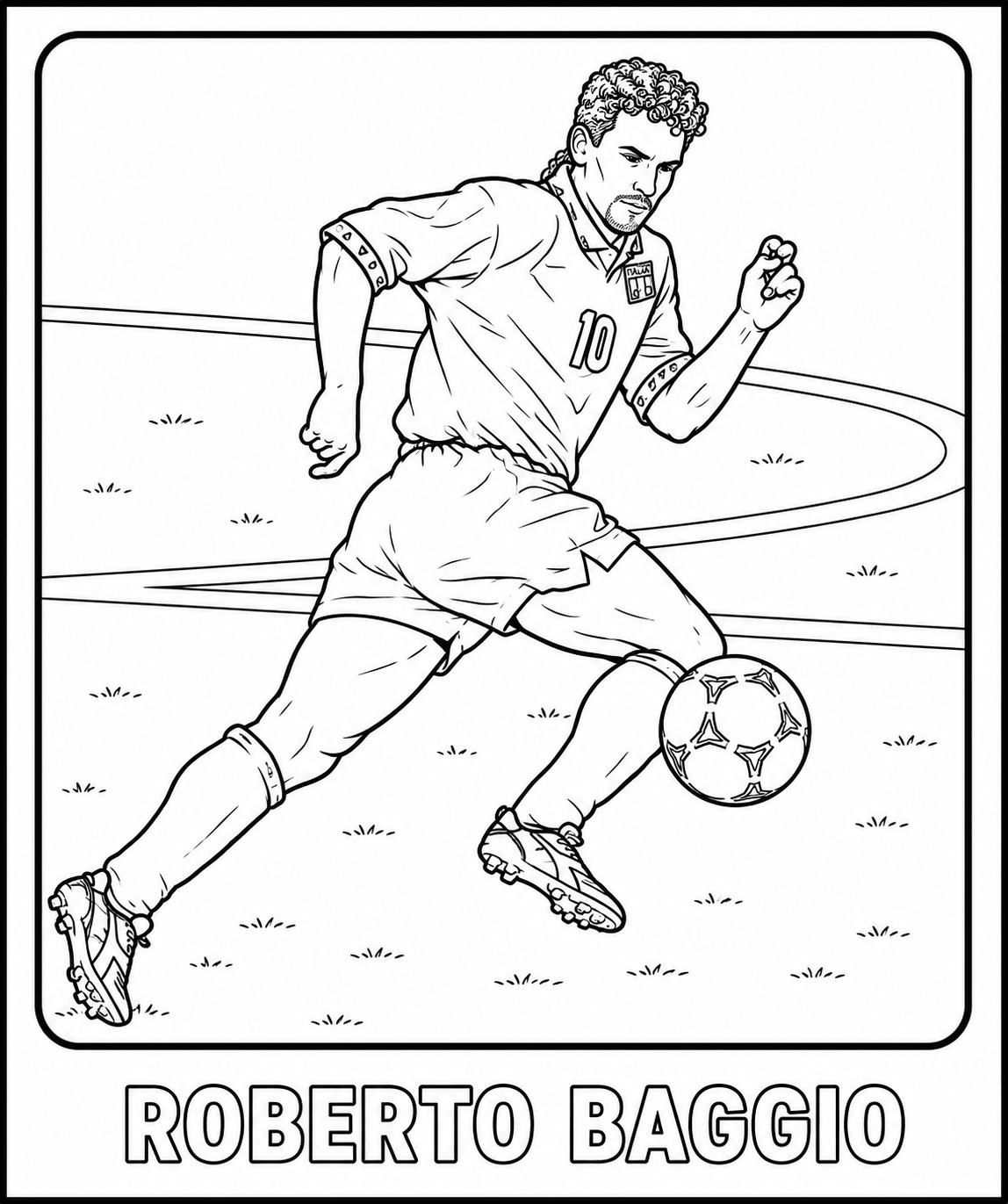 Roberto Baggio coloring page