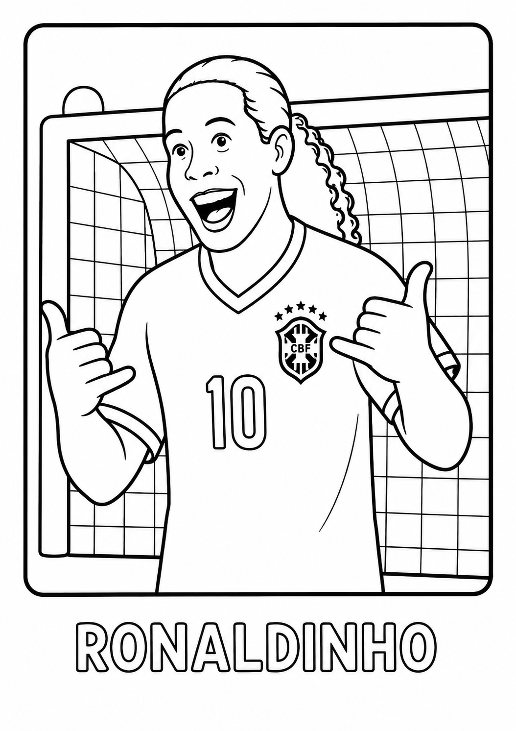 Ronaldinho coloring page