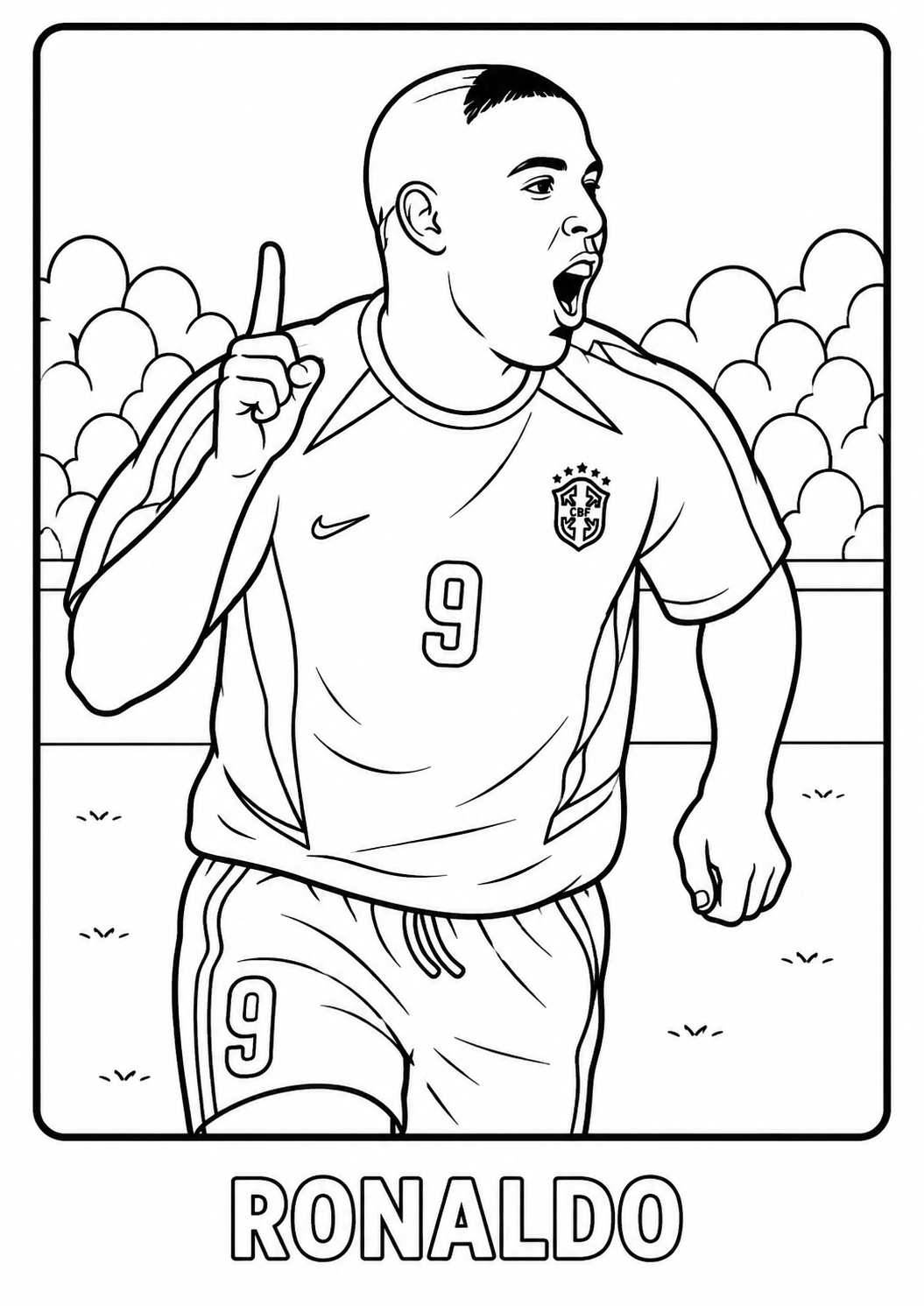 Ronaldo Nazário coloring page