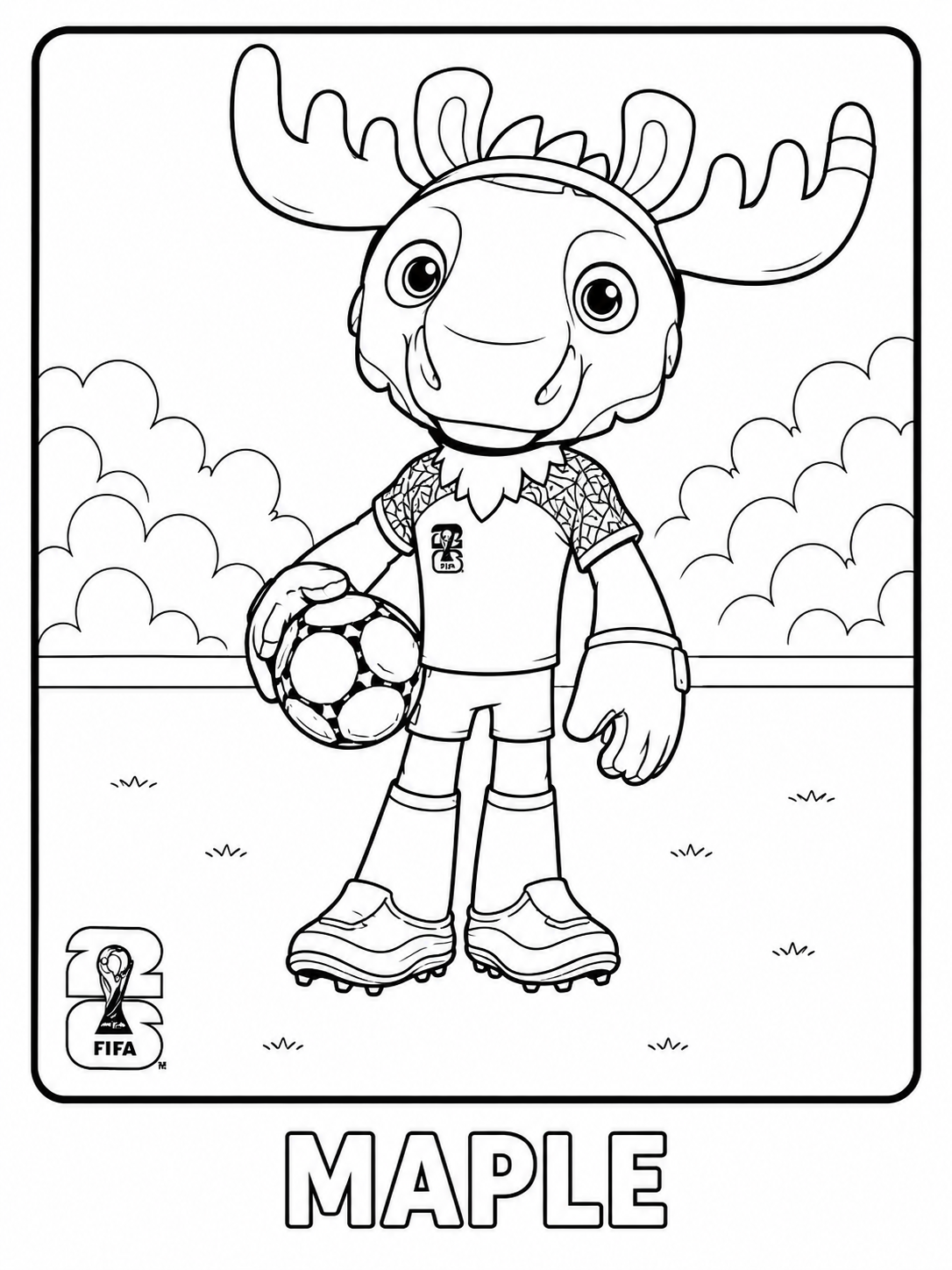 Maple coloring page