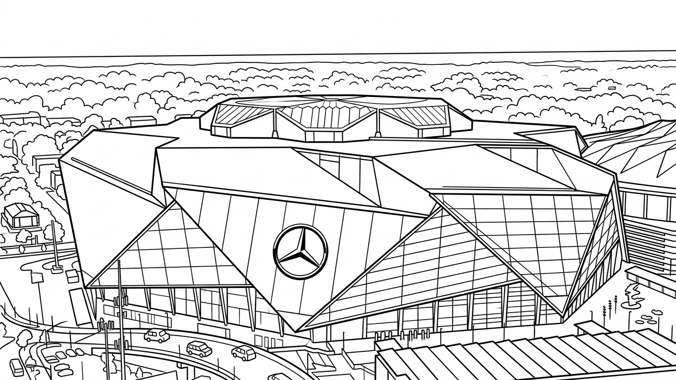 Mercedes-Benz Stadium coloring page