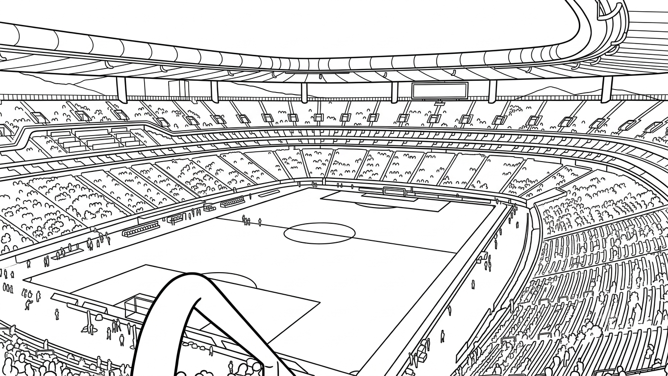 Estadio Akron coloring page