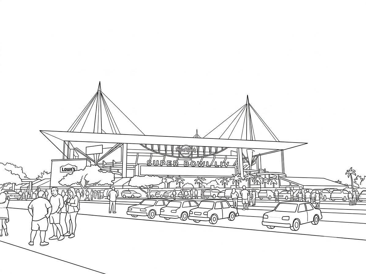 Hard Rock Stadium coloring page