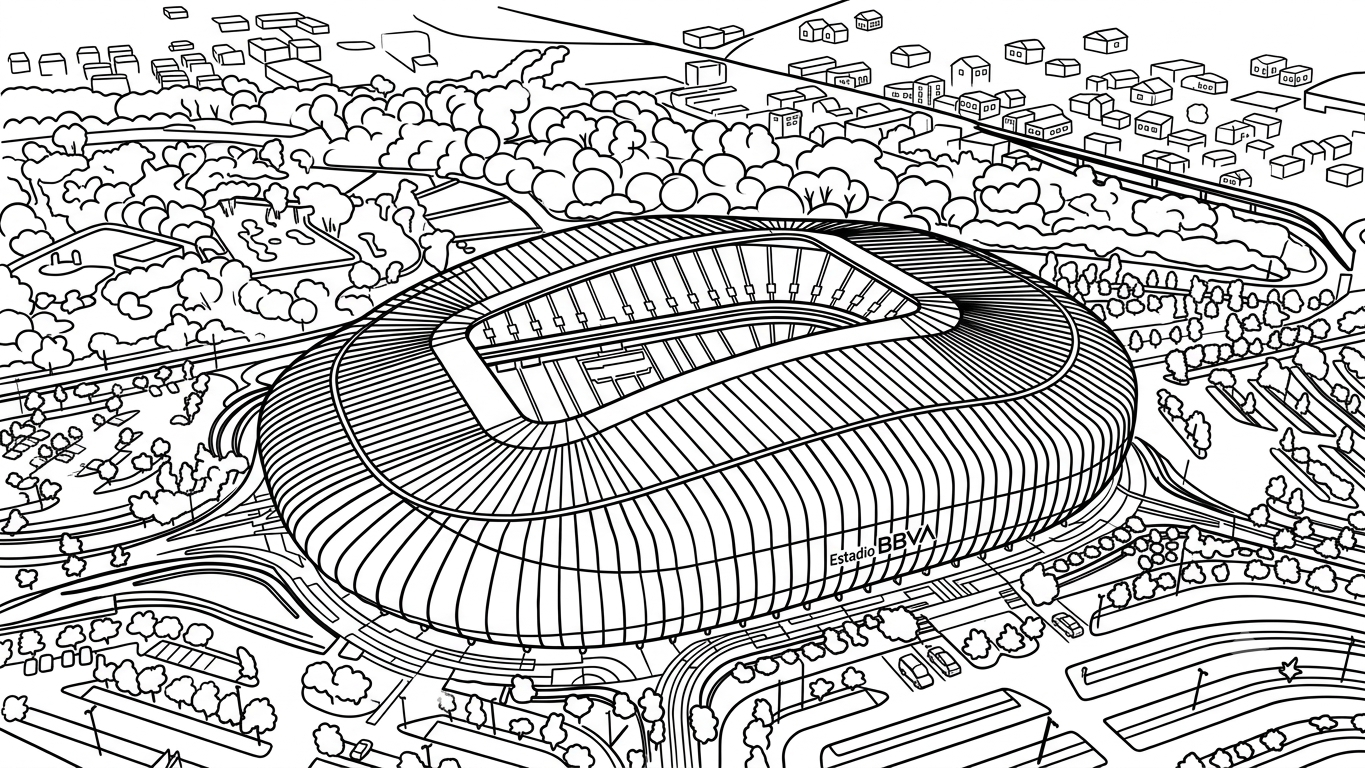 Estadio BBVA coloring page